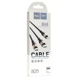 hoco-x26-kabel-lightning-micro-usb-usb-typ-c-1m