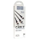 hoco-x26-kabel-lightning-micro-usb-usb-typ-c-1m-stan-nowy