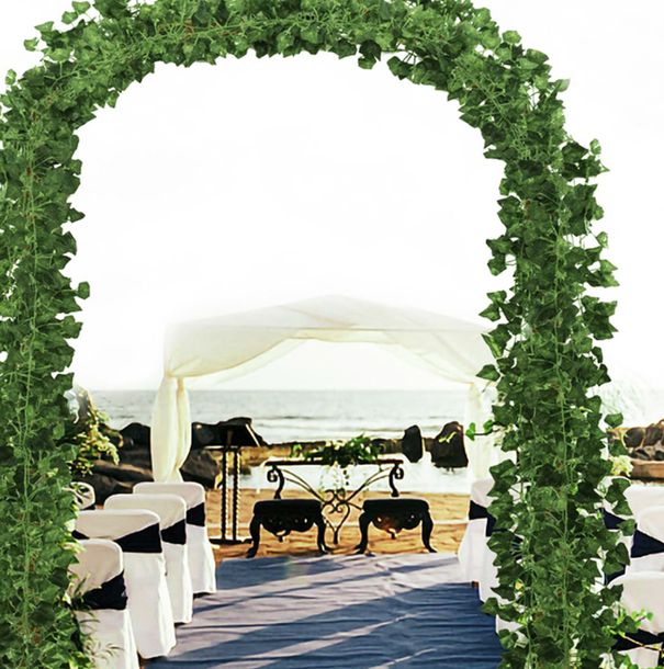 12x Sztuczny bluszcz girlanda z bluszczu zielona ściana liście zwis