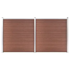 ogrodzenie-do-ogrodu-wpc-353-x-186-cm-brazowe