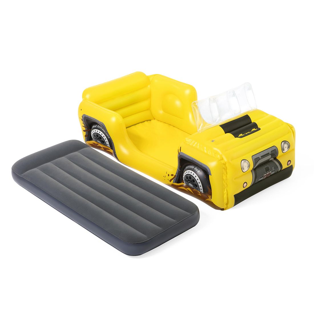 Materac Dmuchany Dla Dzieci Do Spania Materac dmuchany welurowy dla dzieci do spania auto Bestway 67714 - ERLI.pl