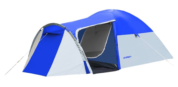Rodzinny namiot MONSUN 3-osobowy niebieski