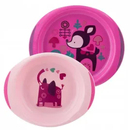 chicco-zestaw-2-talerzy-talerzykow-12m-rozowy