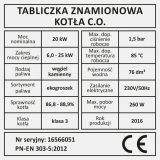 Tabliczka Znamionowa Kocioł Grzewczy, Piec, C.O. - ERLI.pl