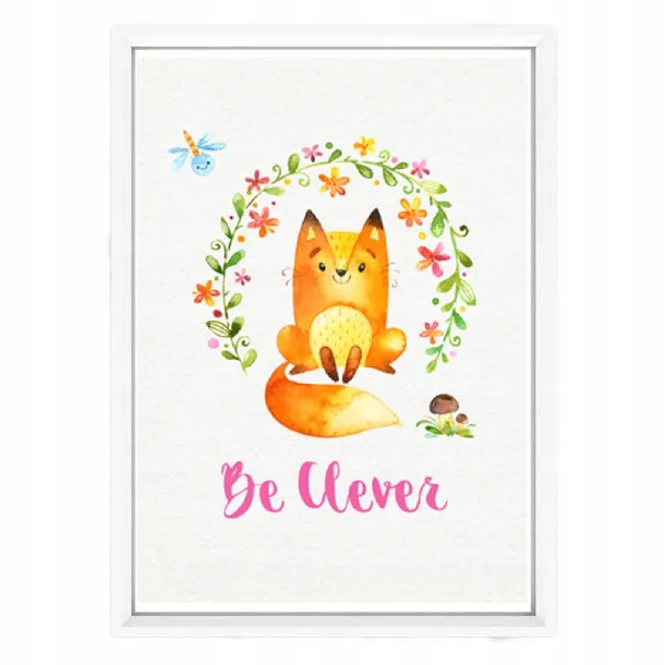 plakat-w-ramce-be-clever-a3