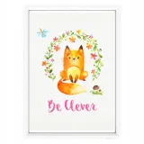 plakat-w-ramce-be-clever-a3