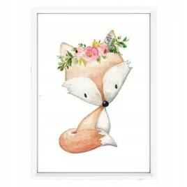 plakat-w-ramce-boho-lisek-a3