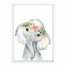 plakat-w-ramce-boho-slonik-a3