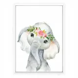 plakat-w-ramce-boho-slonik-a4