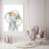 plakat-w-ramce-boho-slonik-a4-stan-nowy