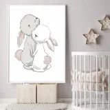 plakat-w-ramce-cute-bunny-1-a4-stan-nowy