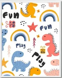 plakat-w-ramce-dino-a4