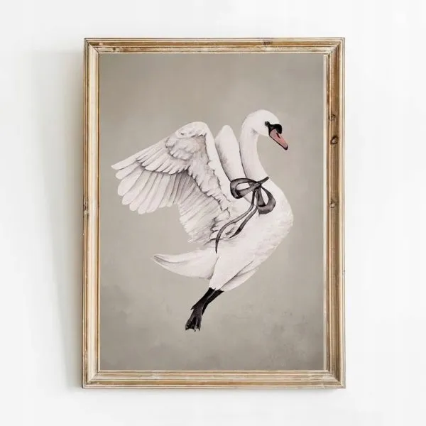 plakat-w-ramce-flying-swan-2-a3