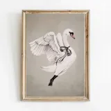 plakat-w-ramce-flying-swan-2-a3