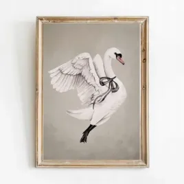 plakat-w-ramce-flying-swan-2-a4