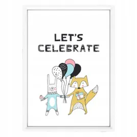 plakat-w-ramce-lets-celebrate-a3