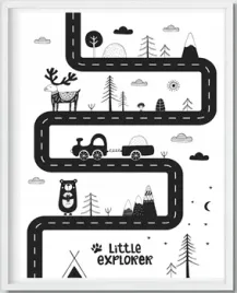 plakat-w-ramce-little-explorer-2-a4