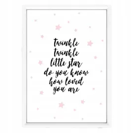 plakat-w-ramce-twinkle-twinkle-1-a4