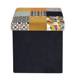 pufa-intesi-vels-patchwork-czarna-kolory-stan-nowy