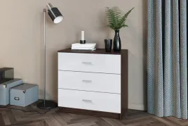 komoda-3s-basic-80x77x40cm-wenge-bialy-polysk