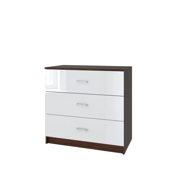 komoda-3s-basic-80x77x40cm-wenge-bialy-polysk