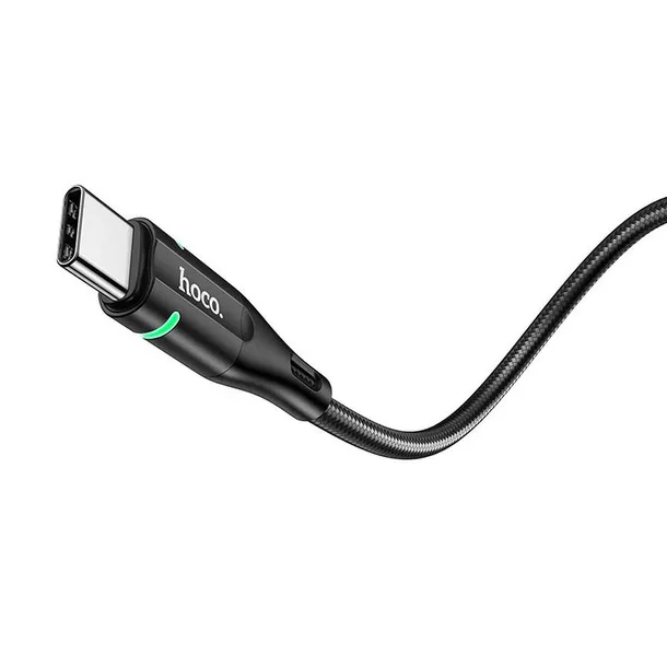 hoco-kabel-usb-do-typ-c-shadow-led-3a-u93-czarny