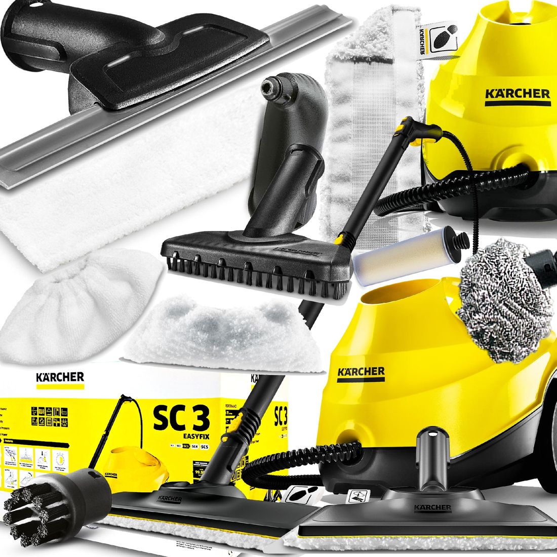 PAROWNICA KARCHER SC3 MOP PAROWY DO OKNA LUSTER XL ERLI.pl