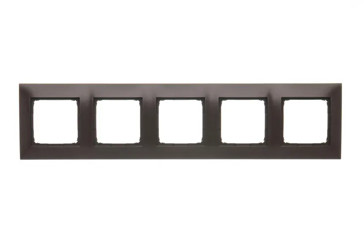 simon54-ramka-5-moduly-dr5-46-brazowy