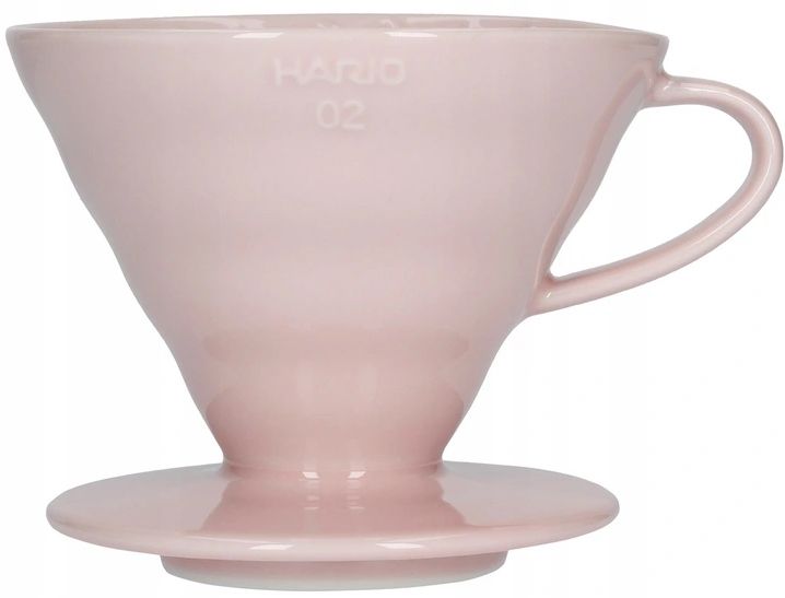 ﻿Dripper Hario ceramiczny Drip V60-02 różowy-Zdjęcie-0