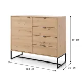 komoda-1d4s-amber-ak103-stan-nowy-glebokosc-mebla-39-cm