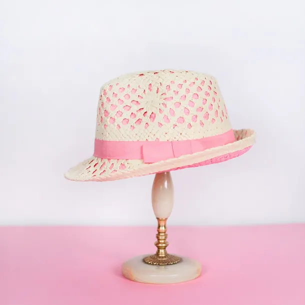 kapelusz-pink-elegance-handmade-stan-nowy