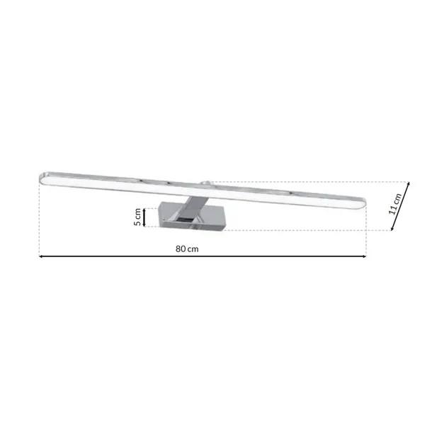 kinkiet-splash-chrome-80cm-16w-led