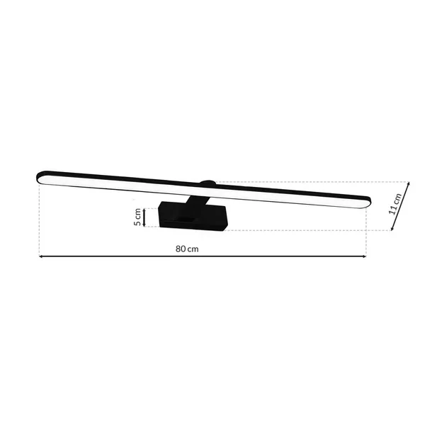 kinkiet-splash-black-80cm-16w-led