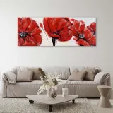obraz-na-plotnie-maki-czerwone-malowany-90x30-stan-nowy