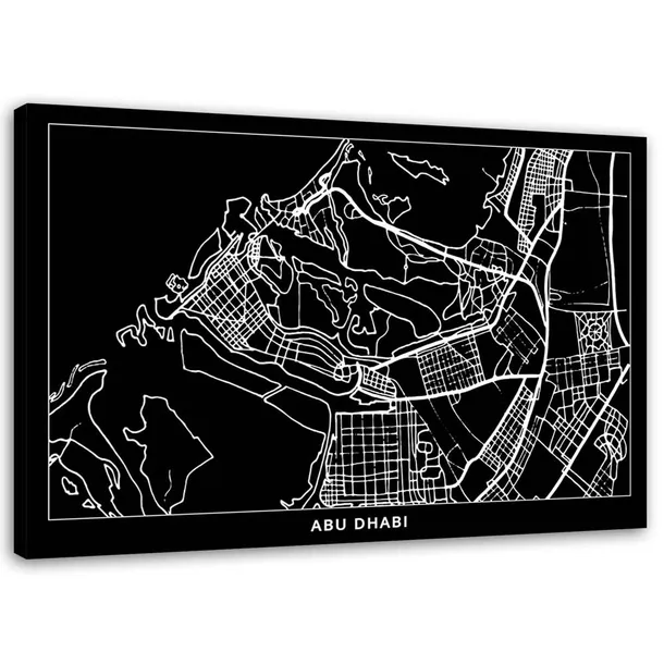 obraz-na-plotnie-abu-dhabi-plan-miasta-100x70
