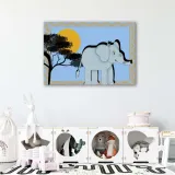 obraz-na-plotnie-slon-afryka-90x60-stan-nowy