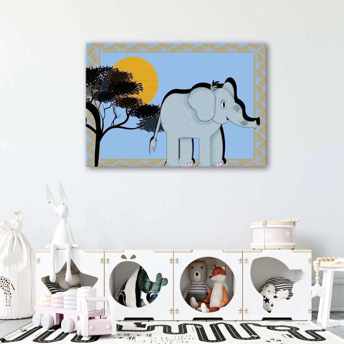 obraz-na-plotnie-slon-afryka-90x60