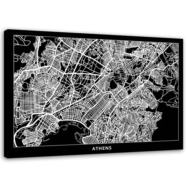 obraz-na-plotnie-ateny-plan-miasta-120x80