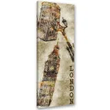 obraz-na-plotnie-londyn-big-ben-retro-30x90