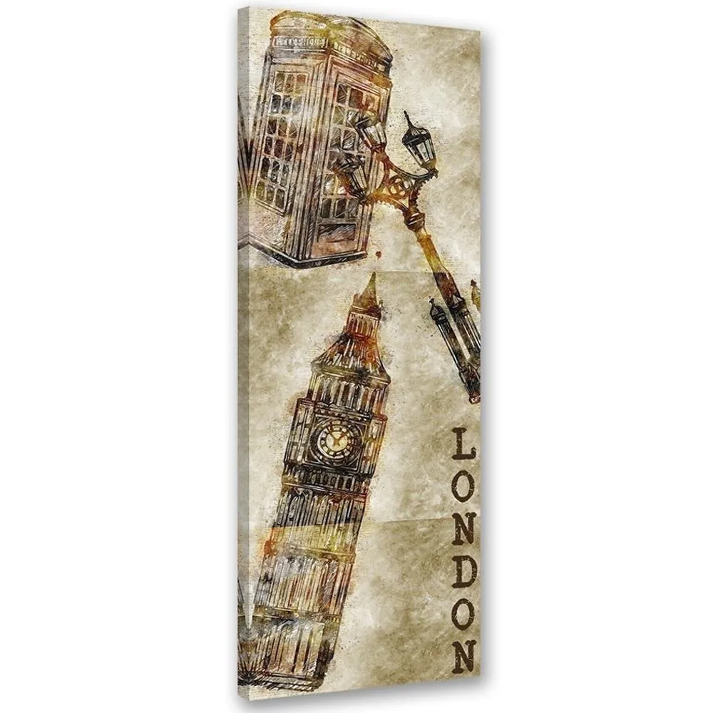 obraz-na-plotnie-londyn-big-ben-retro-30x90-stan-nowy