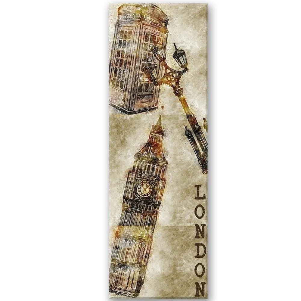 obraz-na-plotnie-londyn-big-ben-retro-30x90