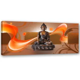 obraz-na-plotnie-buddha-abstrakcja-120x40