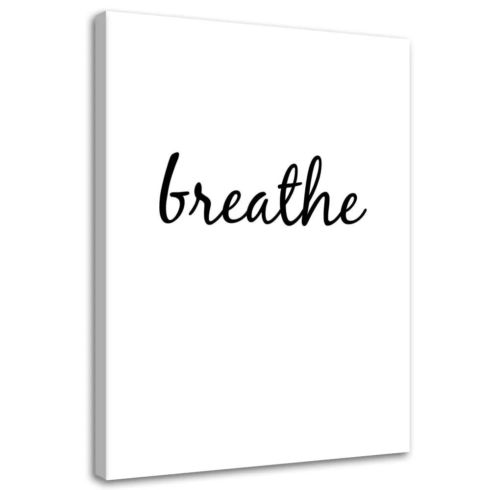 obraz-na-plotnie-napis-breathe-60x90-stan-nowy
