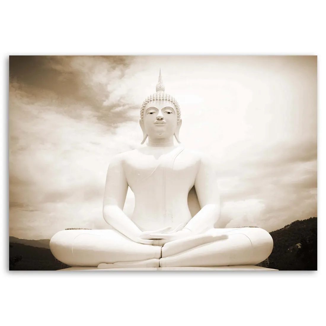 obraz-na-plotnie-bialy-buddha-spa-120x80