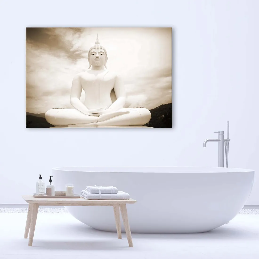obraz-na-plotnie-bialy-buddha-spa-90x60