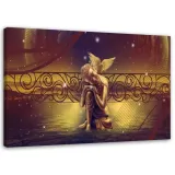 obraz-na-plotnie-abstrakcja-brazowy-buddha-60x40