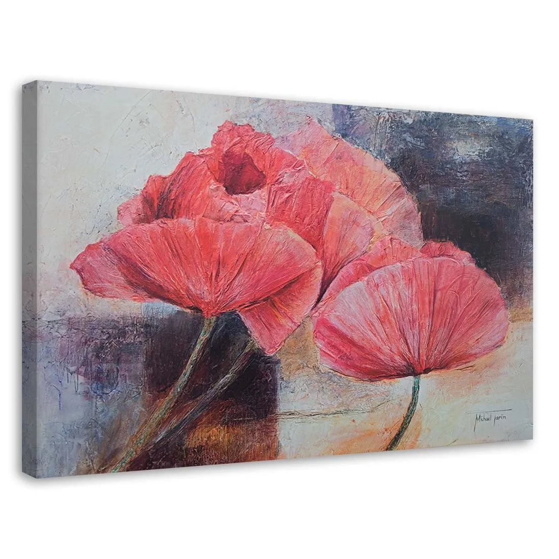 obraz-na-plotnie-maki-czerwone-90x60-stan-nowy