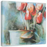 obraz-na-plotnie-tulipany-czerwone-wazon-30x30