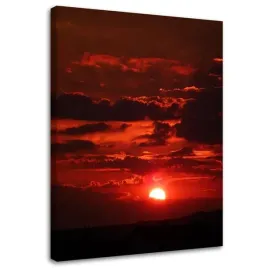 obraz-na-plotnie-zachod-slonca-czerwony-60x90