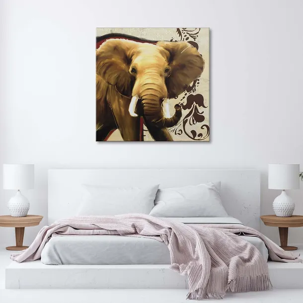 obraz-na-plotnie-slon-afryka-60x60-stan-nowy